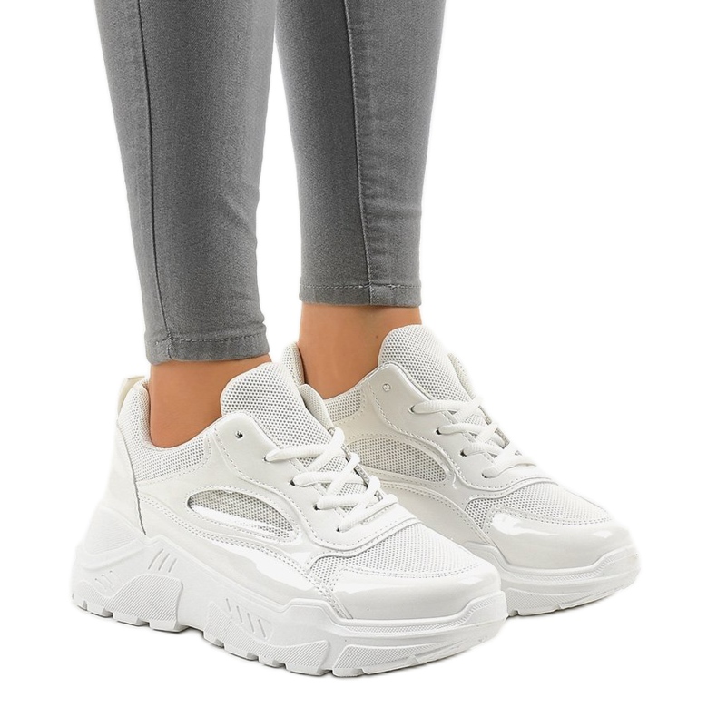 Sapatos esportivos da moda brancos MS381E-9 1