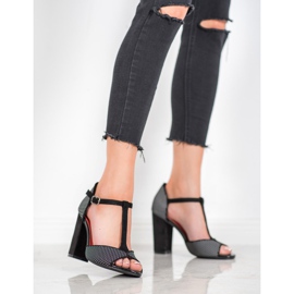 Goodin Sandálias de camurça com estampa de leopardo castanho preto 1