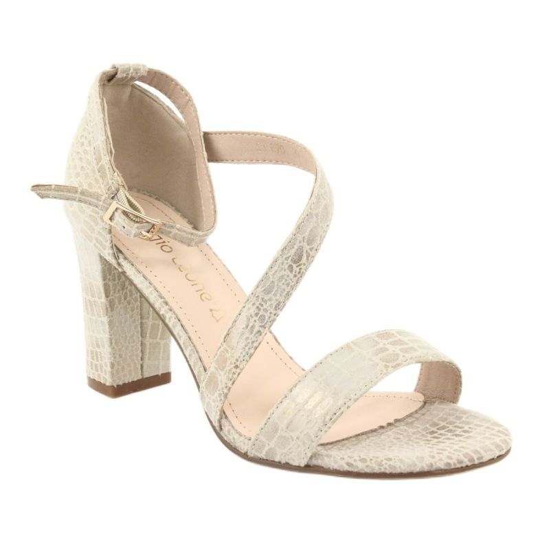 Sandálias gladiador Sergio Leone SK870 bege dourado 3