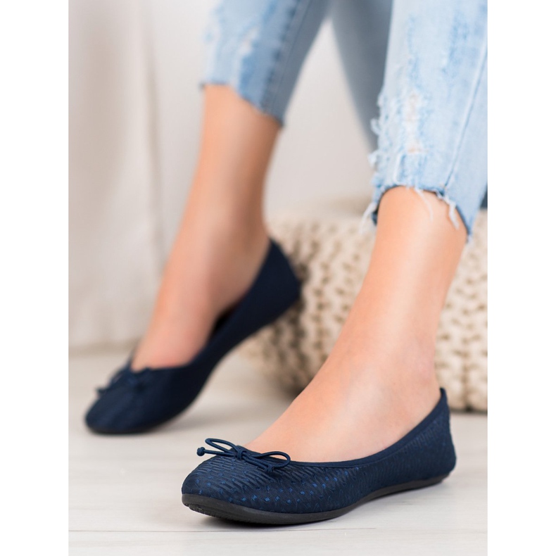 McKey Bailarina casual com um arco azul marinho azul 1 McKey Bailarina casual com um arco azul marinho azul 1
