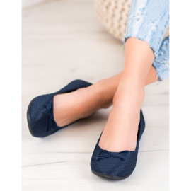 McKey Bailarina casual com um arco azul marinho azul 2