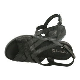 Sandálias de couro confortáveis ​​Caprice 28152 preto 5