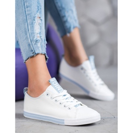 SHELOVET Tênis com couro ecológico legal branco 1