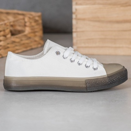 SHELOVET Tênis Com Sola Colorida branco 1