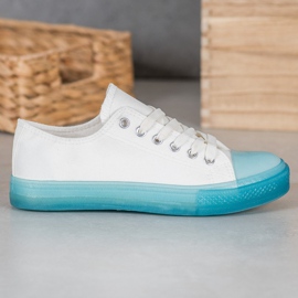 SHELOVET Tênis Com Sola Colorida branco 1