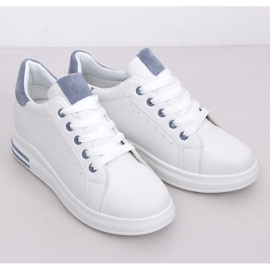 Tênis feminino branco L8035 Azul 1