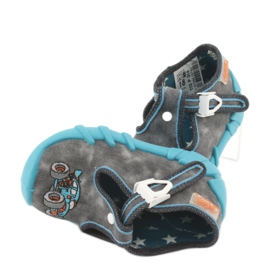 Calçados infantis Befado 110P314 azul cinza 4