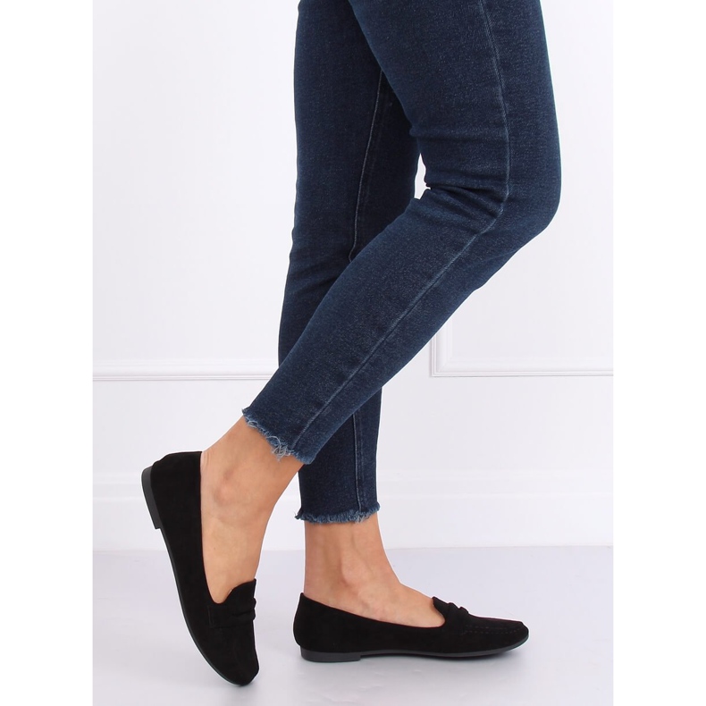 Mocassins femininos negros 3900 pretos 1