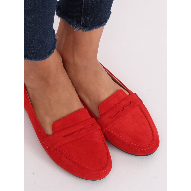 Mocassins femininos vermelhos 3900 Vermelho 1