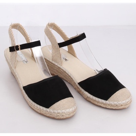 Alpercatas pretas em cunhas LLI-3M85 pretas marrom preto 1
