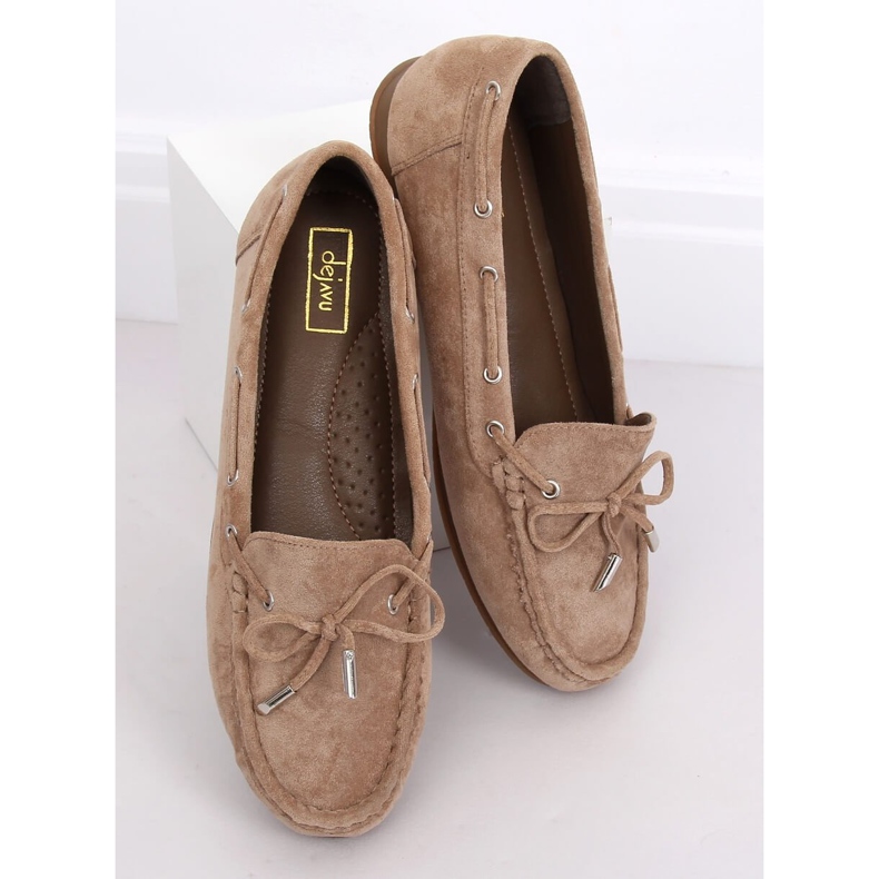Mocassins femininos bege escuro RND / AW20 / 017 Taupe marrom 1