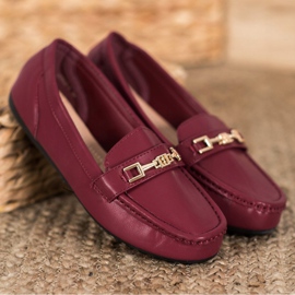 Fama Mocassins elegantes cor de vinho vermelho multicolorido 1