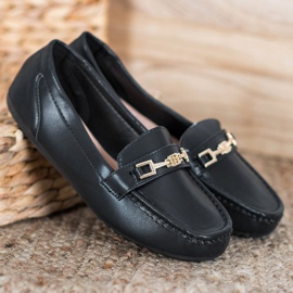 Fama Mocassins Negros Elegantes preto 1