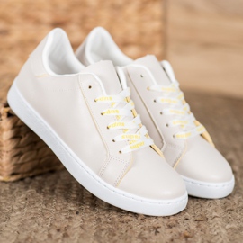 SHELOVET Sapatos superesportivos castanho amarelo 1