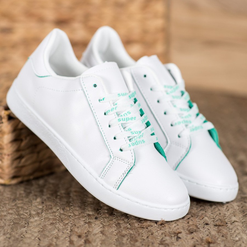 SHELOVET Sapatos superesportivos branco verde 1