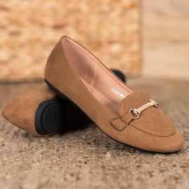 SHELOVET Bailarinas de camurça castanho 1
