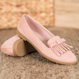 Coura Senhores de camurça clássicos rosa 1