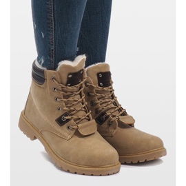 Botas isoladas camelo D494C-8 marrom 2