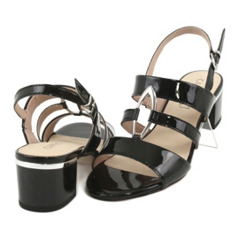 Sapato feminino Caprice sandálias com decoração 28208 preto 4