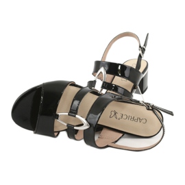 Sapato feminino Caprice sandálias com decoração 28208 preto 5