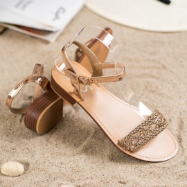 Small Swan Sandálias Trançadas Elegantes amarelo 1