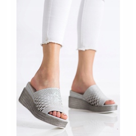 Goodin Chinelos Openwork Wedge cinza 1 Goodin Chinelos Openwork Wedge cinza 1