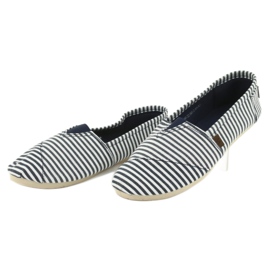 Wishot Tênis listrado confortável e moderno 32-065, branco e azul 2