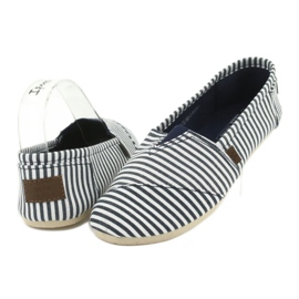 Wishot Tênis listrado confortável e moderno 32-065, branco e azul 3