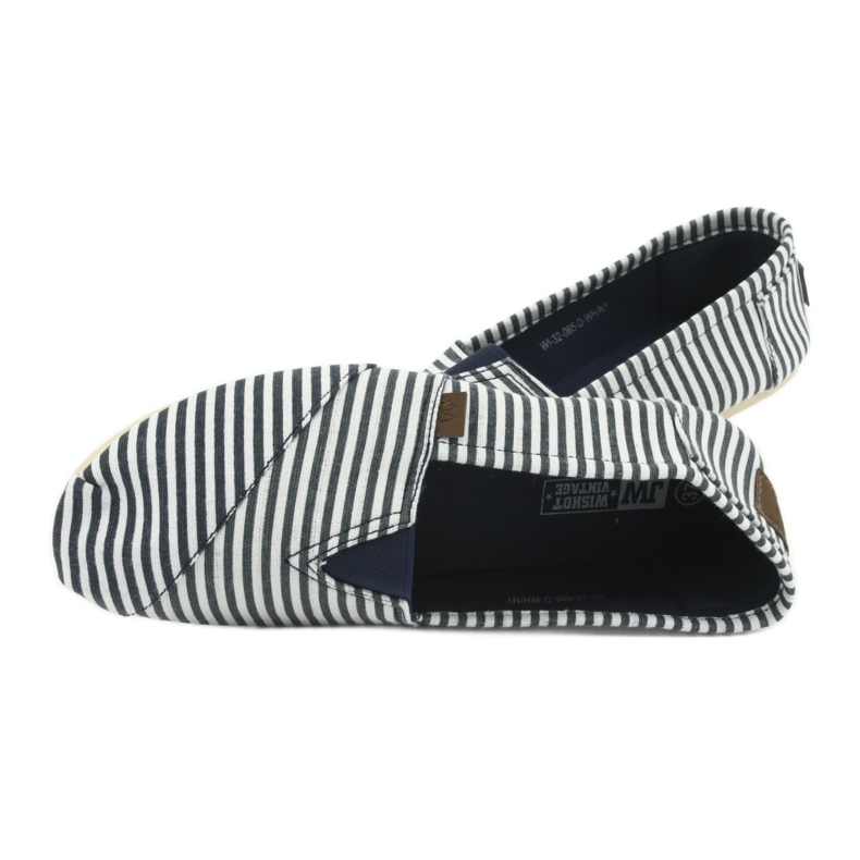 Wishot Tênis listrado confortável e moderno 32-065, branco e azul 5