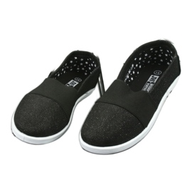 Wishot Tênis preto e desleixado de meninas 44-053 3