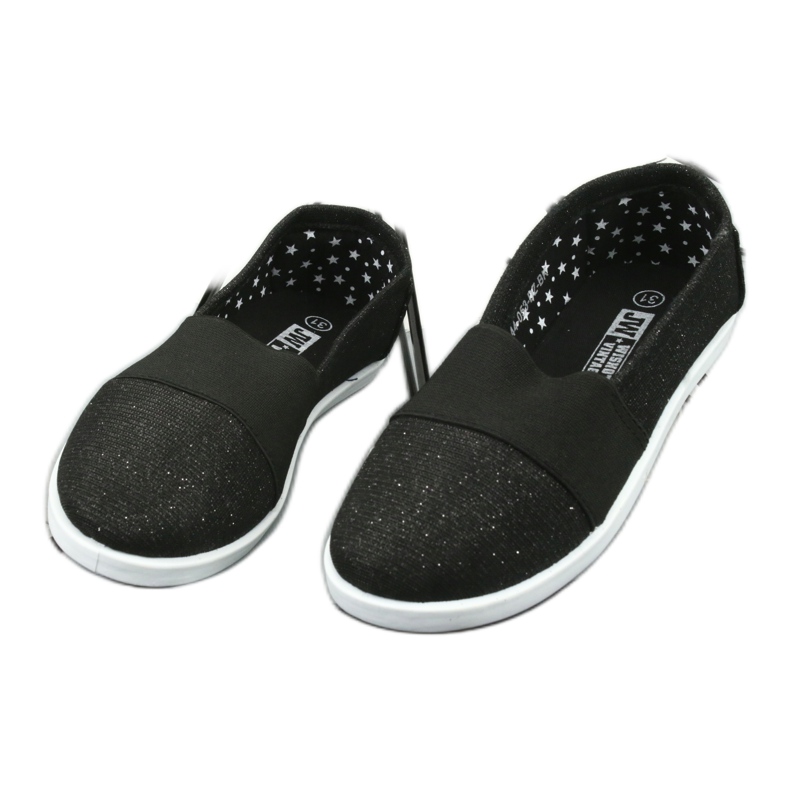 Wishot Tênis preto e desleixado de meninas 44-053 2