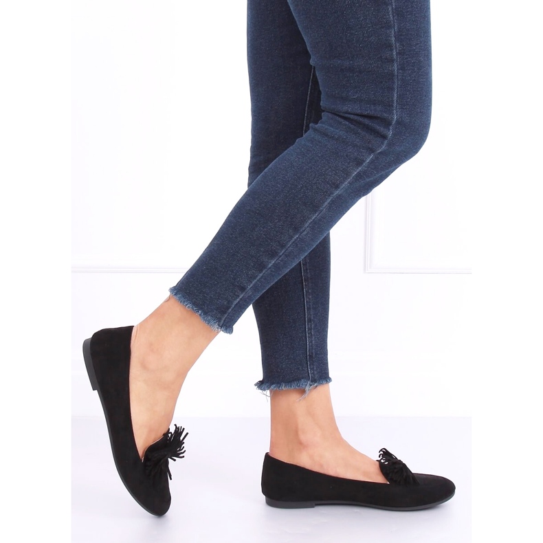 Mocassins femininos negros 99-72A Preto 2