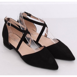 Black S-880 Black cut ballerinas preto 1