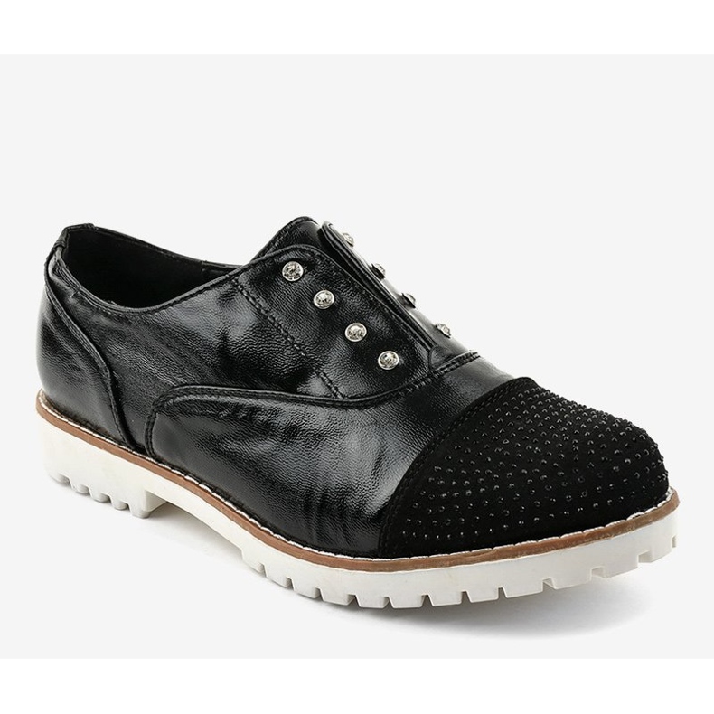 Sapatos deslizantes pretos com tachas GF-FD9 1
