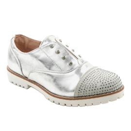 Sapatos prateados deslizantes com tachas GF-FD9 prata 1