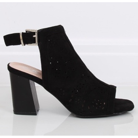 Bombas de dedo preto aberto 3015 Preto 2