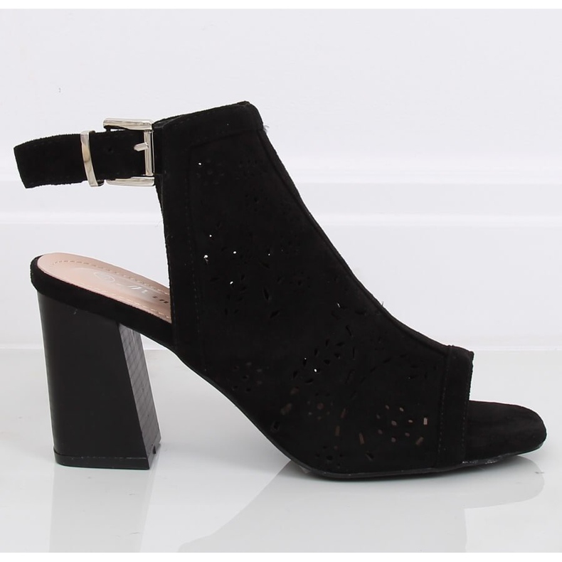 Bombas de dedo preto aberto 3015 Preto 2