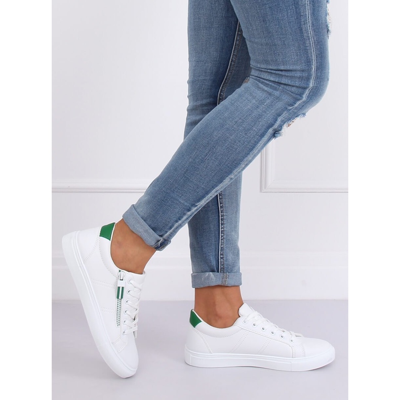 Tênis feminino branco BY-231 WHITE / GREEN 1
