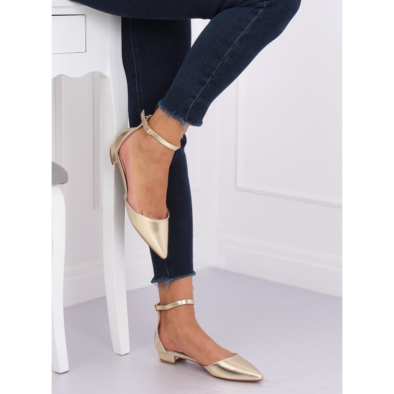 Bailarinas de corte dourado MM-795 Gold 2