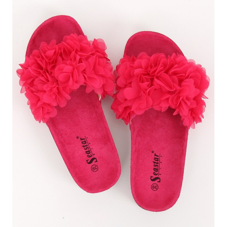 Pantufas flor fúcsia BG47P fúcsia rosa 1