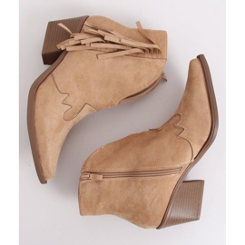 Botas de cowboy bege femininas NC999 bege 1
