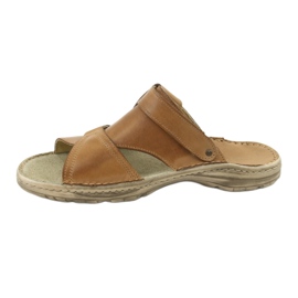 Sandálias de chinelo confortáveis ​​Naszbut 024 bege 2