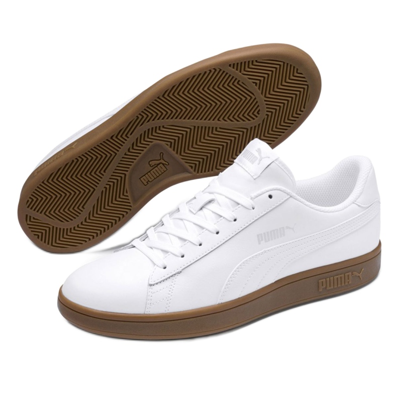 Puma Smash v2 LM 365215 13 sapatos brancos 4