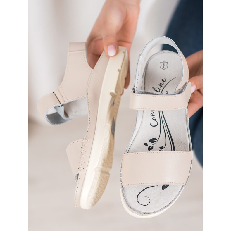 Filippo Sandálias de Couro Bege 1