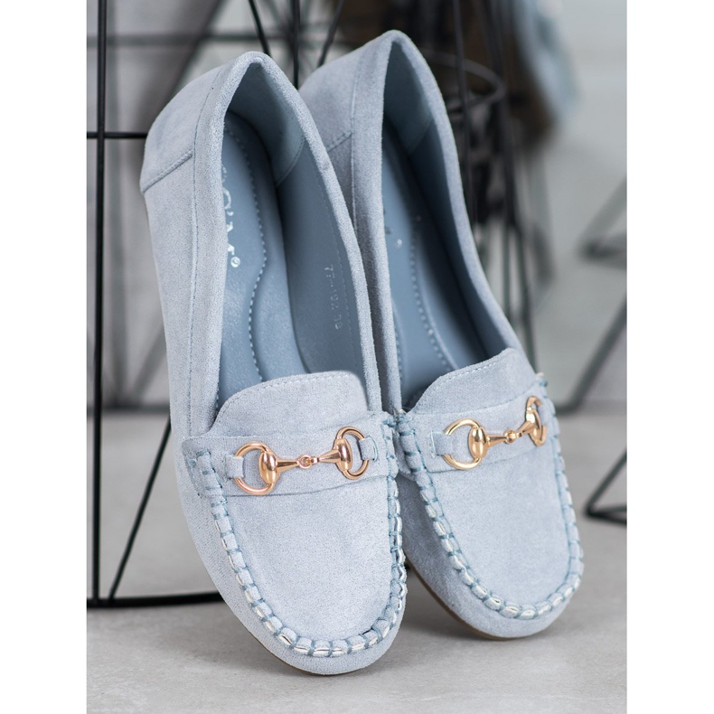 Cm Paris Mocassins Com Ornamento azul 1