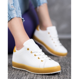 SHELOVET Sapatos Com Sola Colorida branco 2