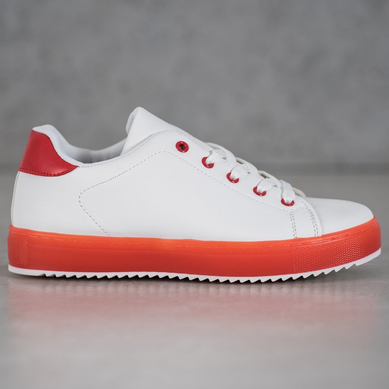 SHELOVET Sapatos Com Sola Colorida branco 2