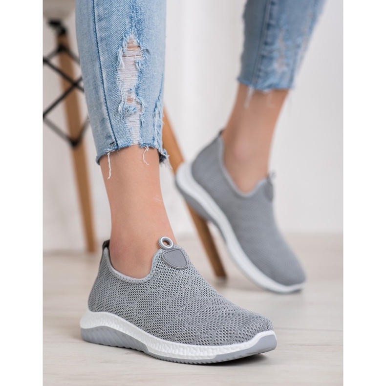 Diamantique Calçados Esportivos Slip-on cinza 1