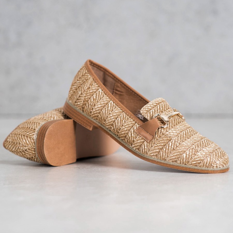 Seastar Mocassins de palha bege marrom 2