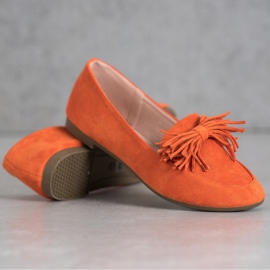 Nio Nio Mocassins com franjas laranja 1